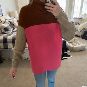 Free People Color Block Sweater